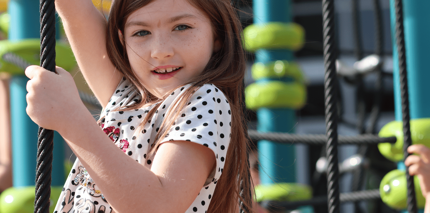 Young girl playground