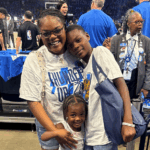 Williams family at thunder game