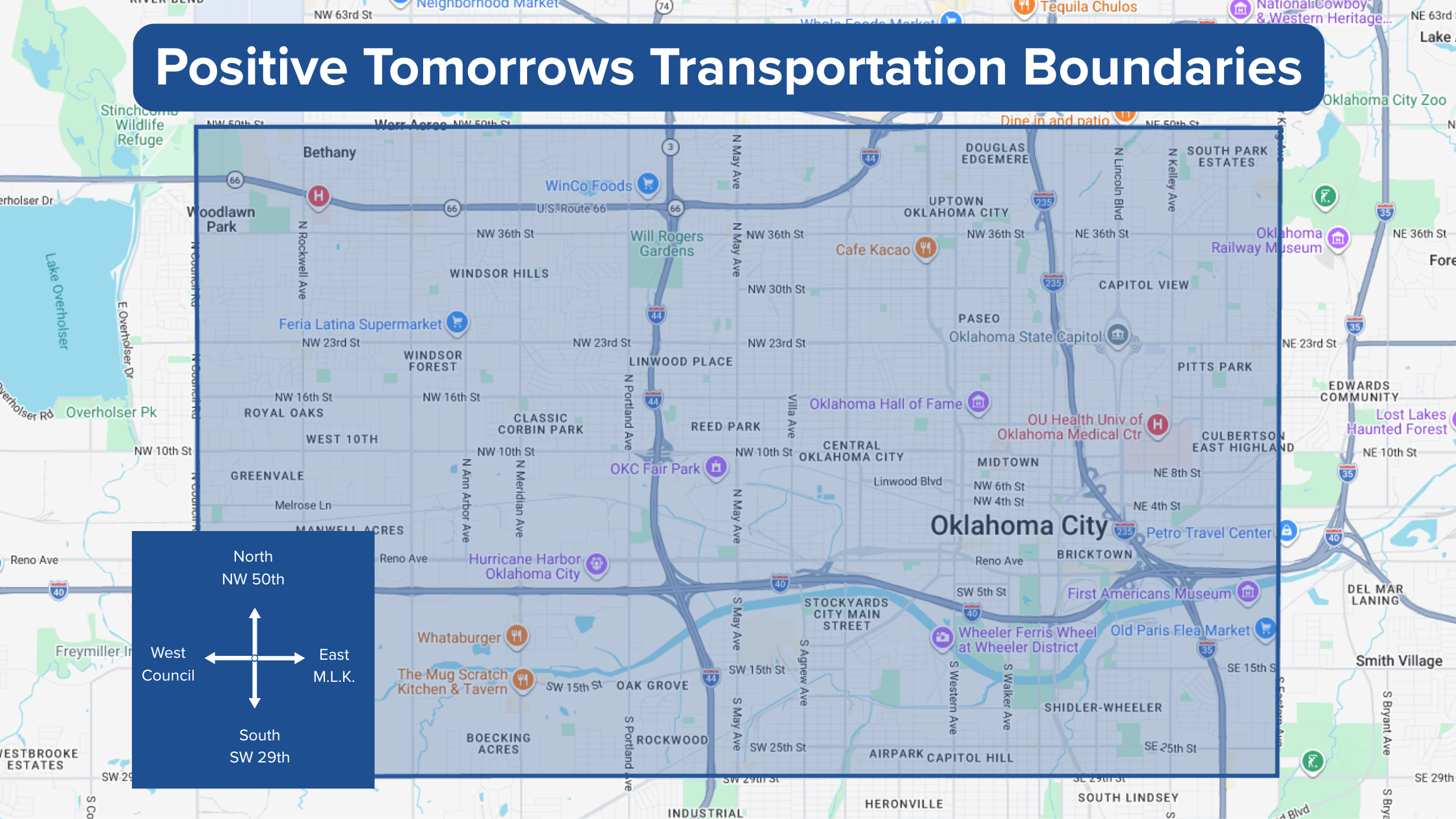 Positive Tomorrows transportation boundaries